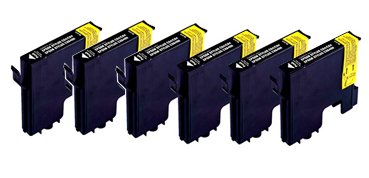  : PCArena - 1 set of 6 black inks for Epson Stylus Photo R200 R220 R300 R300M R320 RX300 RX500 RX600 RX620 R340 RX320 Compatible ink TO481