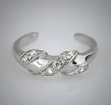 925 Sterling Silver Toe Ring CZ