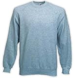 Fruit of the Loom adult raglan sweatshirt Heather grey Large