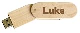 Engraved Wooden USB Flash Drive 8 GB - Engraved name Luke