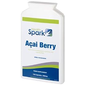 HealthSpark 100% PURE Acai Berry (2,400mg per day) 120 x 600mg Capsules - UK's Best Seller