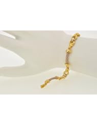 14K Two Tone Gold Link Bracelet