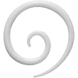 8 Gauge White Acrylic Super Spiral Taper