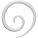 8 Gauge White Acrylic Super Spiral Taper