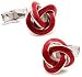 Red Enamel Knot Cufflinks