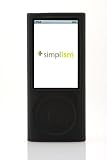 Simplism iPod nano 5th用 Dockコネクターカバー付き シリコンケース ブラック TR-SCNN5-BK