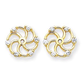 .06ct Diamond Earring Jackets 1/4