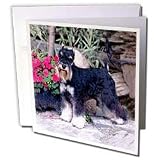 Dogs Schnauzer - Schnauzer - Greeting Cards-12 Greeting Cards with envelopes