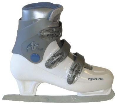 Nijdam Damen-Schlittschuhe weiß silber hellblau