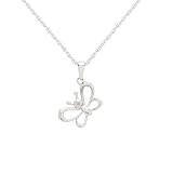Sterling Silver Children's Butterfly Pendant 13+3 31hDWde4uHL. SL160 Sterling Silver Jewelry: Sterling Silver Children's Butterfly Pendant 13+3" Extender