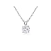 14K White Gold Diamond Solitaire Pendant 1/4ct.( J/K I2 18)