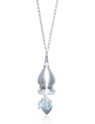 Alex Woo "Siri" Diamond & Gold Thai Bell Blue Topaz Necklace, 20"