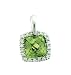 Search : 14k White Gold Peridot Pendant Diamond Bezel