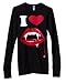 I Heart Vampire Lips Juniors Longer Length Thermal T-Shirt