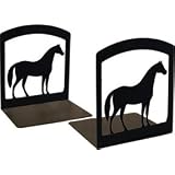 VWI BE-68 Horse Book Ends Powder Metal Coated