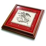IMAGE OF Angel -Joy To The World - Christmas Art 2 - 8x8 Trivet With 6x6 Ceramic Tile