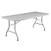 National Public Seating BT3000 Series Steel Frame Rectangular Blow Molded Plastic Top Folding Table, 1000 lbs Capacity, 72" Length x 30" Width x 29-1/2" Height, Speckled Gray/Gray