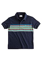 Boy's Short Sleeve Chest Stripe Jersey Polo