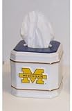 NCAA Michigan Wolverines Ceramic Tissue Box Cover
