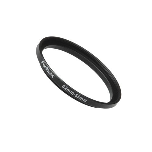 Fotodiox Metal Step Up Ring Filter Adapter, Anodized Black Aluminum 52mm-55mm, 52-55 mm