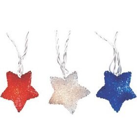Red, White & Blue Star String Light Set