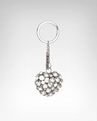 Valentine Rhinestone Heart Keychain