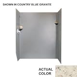 Swanstone SK-326072 Solid Surface Shower Wall Kit, Tahiti Desert