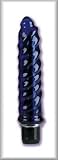 Sapphire Blue Waterproof Lusters 6 Inch Multi-Speed Vibrating Silicone Jelly Massager