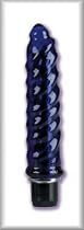 Sapphire Blue Waterproof Lusters 6 Inch Multi-Speed Vibrating Silicone Jelly Massager
