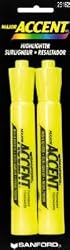 Sharpie Accent Yellow Marker 2 Tank-Style Highlighters 1-Card