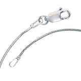 18" Snake Chain Necklaces 1mm Silver Plated - Italian Style High Polish