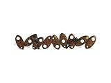 IMAGE OF New Copper Patina Ovals Nine Bottle Wall Mount Wine Rack Iron 62 X 5 X 13 Beautiful Stylish