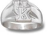 Kentucky Wildcats Solid Sterling Silver ''UK'' 5/16'' Ladies Ring Size 6.5
