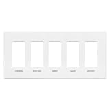 Custom Etched Decora-Style Wall Plate, White (5-Gang)