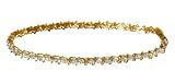 Image of 9ct Gold Ladies 0.25ct S Link Diamond Bracelet