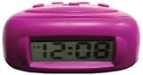 Digital Alarm Clock Battery Operated Magenta