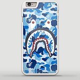 a bathing ape blue shark for iPhone 6/6s Plus White case