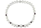14 -16.6mm South Sea Pearl Necklace w/ 7 3/4 Carat Pink Sapphire Black Rhodium Balls 14k White Gold