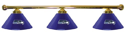 Seattle Seahawks Pool Table Light - Brass Bar