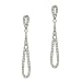 Sterling Silver .925 Simulated Diamond cz Teardrop Dangle Drop Earrings