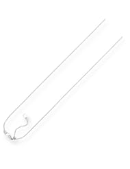 14k White Gold Adjustable Cable Chain Necklace 0.90mm 16-22"