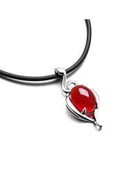 Honeystore Girls Red Agate 925 Sterling Silver Necklace Color Red