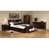31hEiH7CHFL. SL160  Prepac Manhattan Espresso 6 Piece Double Platform Storage Bedroom Set