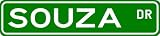 SOUZA Street Name Sign ~ Family Lastname Sign ~ Gameroom, Basement, Garage Sign