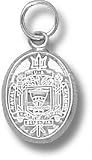 Navy Midshipmen Solid Sterling Silver Seal In Oval Pendant