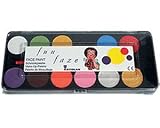 Schminkpalette Fun Face (12 Farben) schwarze Palette