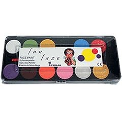 Schminkpalette Fun Face (12 Farben) schwarze Palette