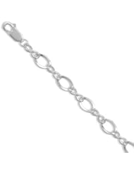 Sterling Silver 8 Inch Polished Infinity Charm Bracelet