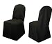 New Pack of (100) Black Wedding Banquet Chair Covers 100% Heavy Woven Polyester