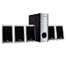 OneConcept Home Cinema Surround Sound Active Speaker System (5.1 Channels, Subwoofer & 105W RMS) - Silver
